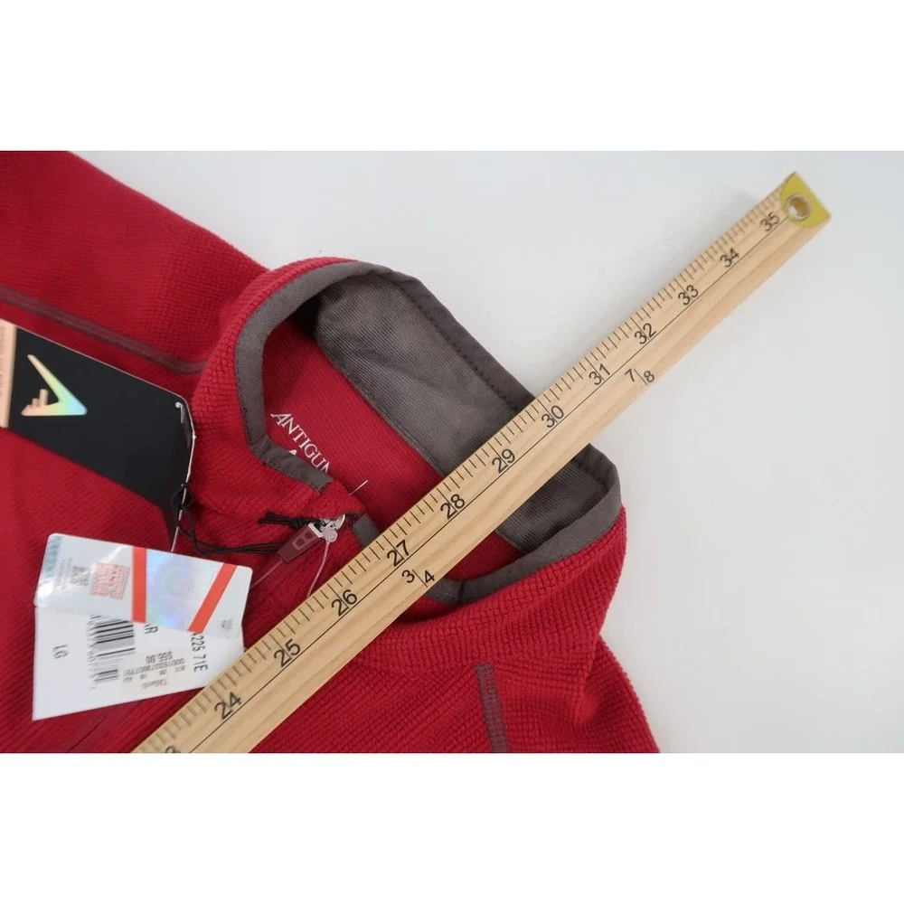 Alabama Crimson Tide Antigua Pullover Mens Large Red Glacier 1/4 Zip Jacket New